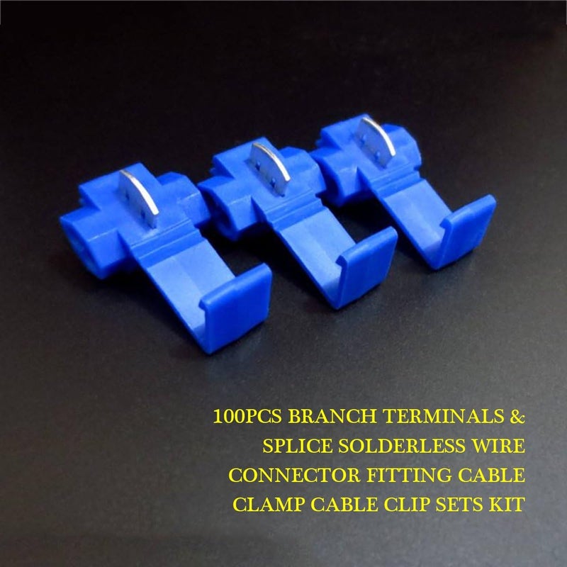 klarako 100pcs Quick Splice Terminals Crimp Connector Solderless Wire Connector Kit - Image 5