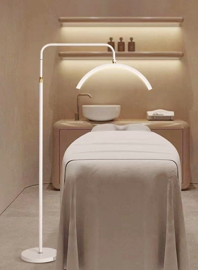فاشون هوم مصباح رموش LED متعدد الأغراض، مصباح LED على شكل نصف قمر، قابل للتعديل، دوران 360 درجة، حامل قابل للتعديل، مصباح تجميل الرموش، مصباح أرضي للتجميل لتمديد الرموش، العناية بالبشرة، الحواجب، الوجه، صالون السبا، ديكور المنزل، ضوء 80-200 سم  - Image 2