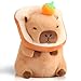 NXNYNZ 12 Inch Cute Capybara Plush Kawaii Soft Capybara Plush Doll Pillow with Bread Capybara Stuffed Aniamls Toys for Girls Children Adults Birthdays Valentines Gift Capybara Stuffed Animals - Image 3