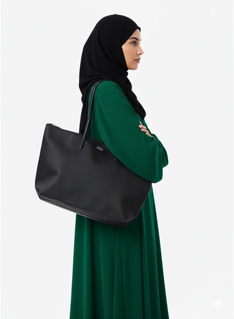 لاكوست حقيبة حقيبة لاكوست الكتف الأسود - Image 2