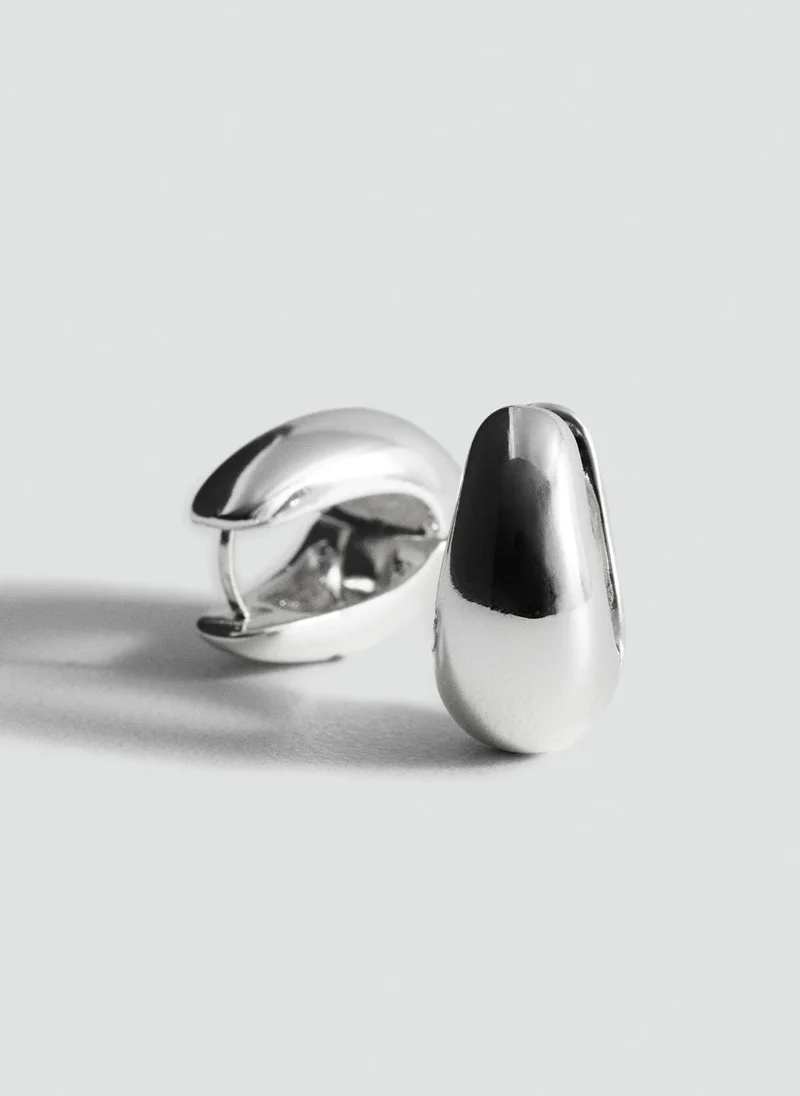 MANGO Volume hoop earrings
