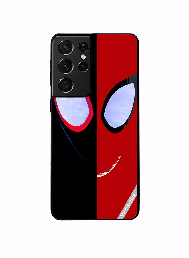 VR CREATIVE Protective Case Cover For Samsung Galaxy S21 Ultra 5G Spiderman Design Multicolour - Image 1