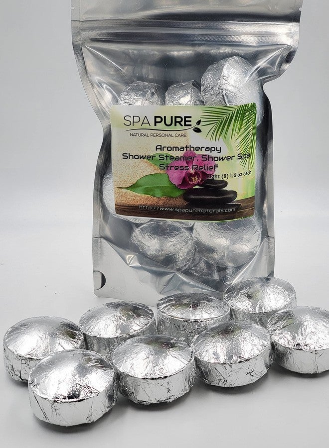 Spa Pure Stress Relief Aromatherapy: Shower Bombs/Tablets 100% Natural/Organic Essential Oils - Transform Your Shower - Transform Your Mood (8 Count) Pack of 1 - Image 2