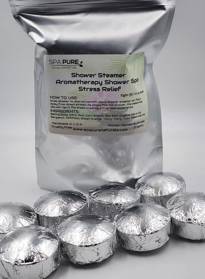 Spa Pure Stress Relief Aromatherapy: Shower Bombs/Tablets 100% Natural/Organic Essential Oils - Transform Your Shower - Transform Your Mood (8 Count) Pack of 1 - Image 3
