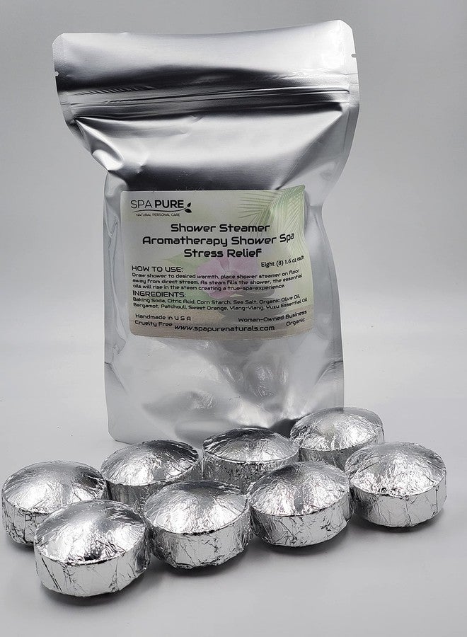 Spa Pure Stress Relief Aromatherapy: Shower Bombs/Tablets 100% Natural/Organic Essential Oils - Transform Your Shower - Transform Your Mood (8 Count) Pack of 1 - Image 4