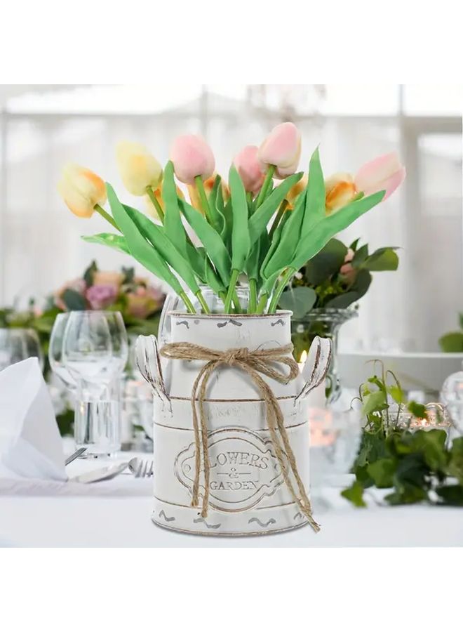 Green Metal European Style Vase For Home Living Room Office Decorative Retro - Image 4