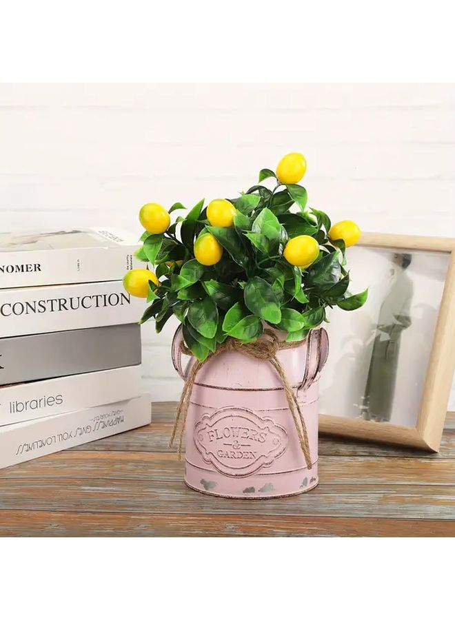 Green Metal European Style Vase For Home Living Room Office Decorative Retro - Image 2