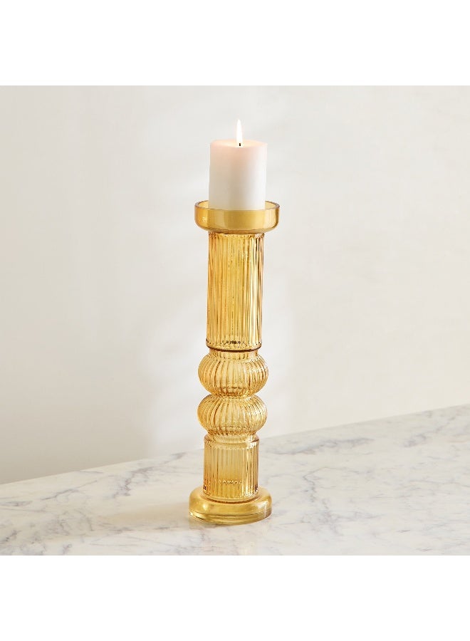 Home Box Pedro Decorative Heavy Glass Candleholder - 9x33 cm - Image 1