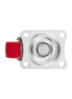 BMB tools Rubber Caster Wheel-4 Piece 40mm Red- Plate Casters with Ball Bearing Design and Swivel Movement for Non-Marking Smooth Rolling for Furniture Office Chairs Trolleys Workbenches and Equipment  - Image 3
