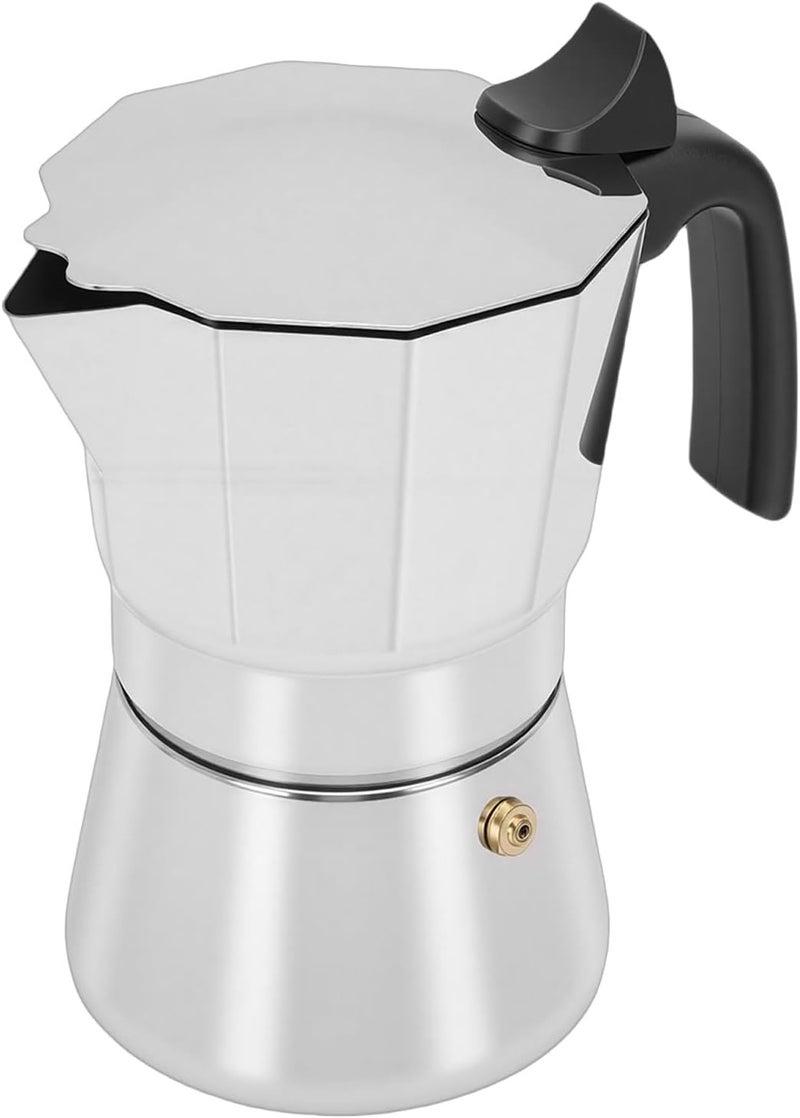 Haofy Stovetop Percolator Coffee Pot, 304 Stainless Steel Pot for Travel Kitchen, Easy Extraction Octagonal Design, Brews Rich Flavor, Great Coffee Lovers (6 Cups 300ML) - Image 1