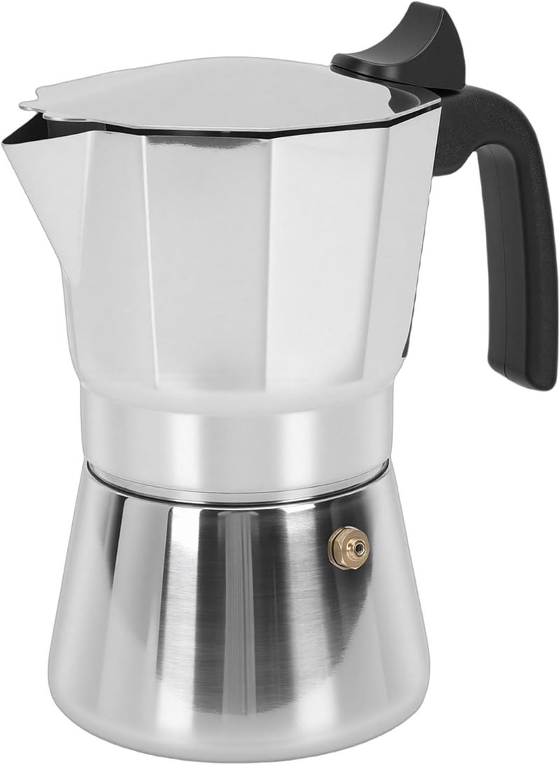Haofy Stovetop Percolator Coffee Pot, 304 Stainless Steel Pot for Travel Kitchen, Easy Extraction Octagonal Design, Brews Rich Flavor, Great Coffee Lovers (6 Cups 300ML) - Image 2