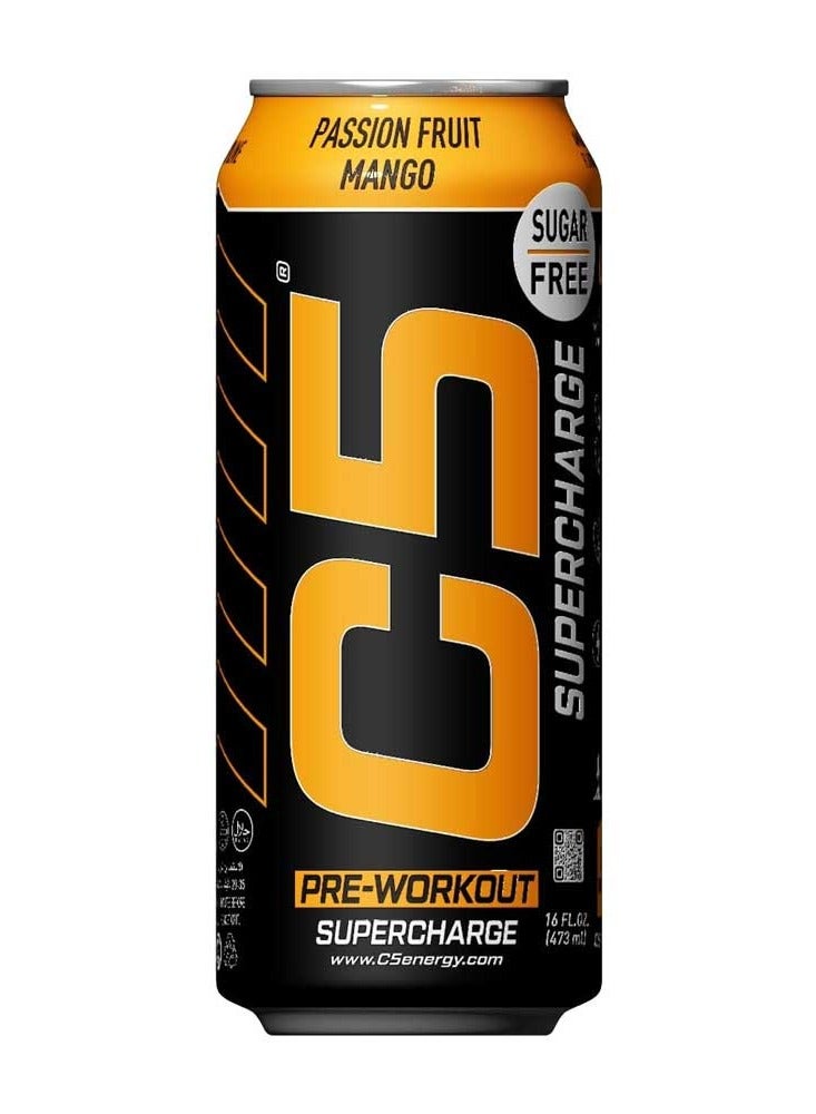 سي فايف C5 SUPERCHARGE شراب فاكهة العاطفة والمانجو الخالي من السكر 473 مل - Image 1