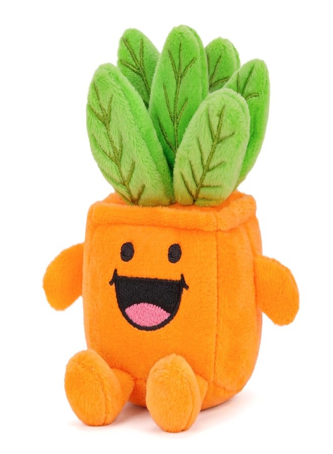 FunisFun Succulent Plant Plush - Happy Grow Pots Artificial Succulent Stuffed Animal, Positive Gift for Adults Collectors, Desk & Shelf Decor for Home or Office (Orange) - Image 1