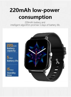 Generic Smartwatch for Men and Women, 1.69" Screen with Heart Rate Monitor, Oximeter (SpO2), Pedometer, Sleep Monitor, IP68 Waterproof Smart Watch for Android and iOS (Black)  - Image 4