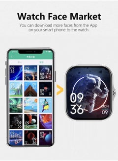 Generic Smartwatch for Men and Women, 1.69" Screen with Heart Rate Monitor, Oximeter (SpO2), Pedometer, Sleep Monitor, IP68 Waterproof Smart Watch for Android and iOS (Black)  - Image 5