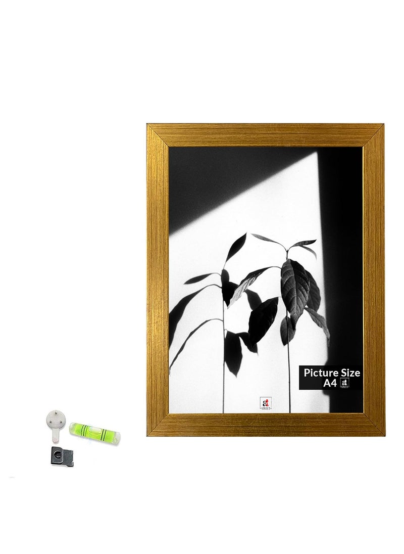 Art Street Art Street A4 Size Certificate, Document Photo frames Single For Home Decoration, Living Room, Office Decoration (Vintage Gold, Size: 8" x 12")  - Image 1