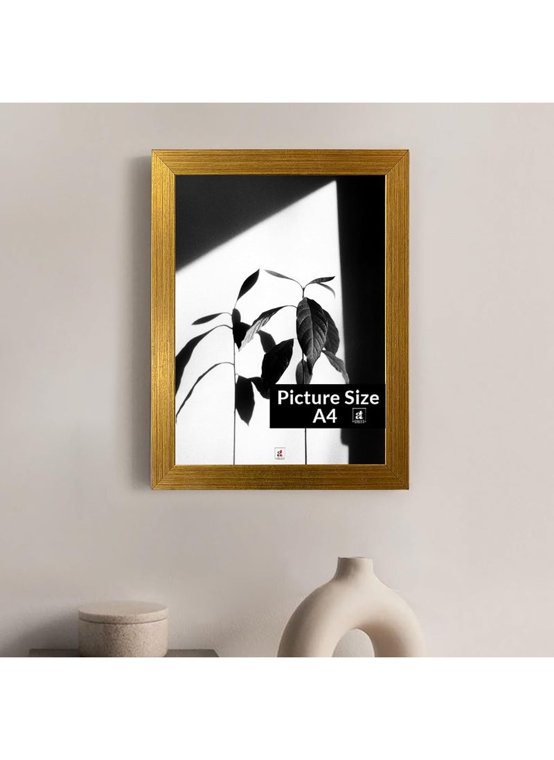Art Street Art Street A4 Size Certificate, Document Photo frames Single For Home Decoration, Living Room, Office Decoration (Vintage Gold, Size: 8" x 12")  - Image 2