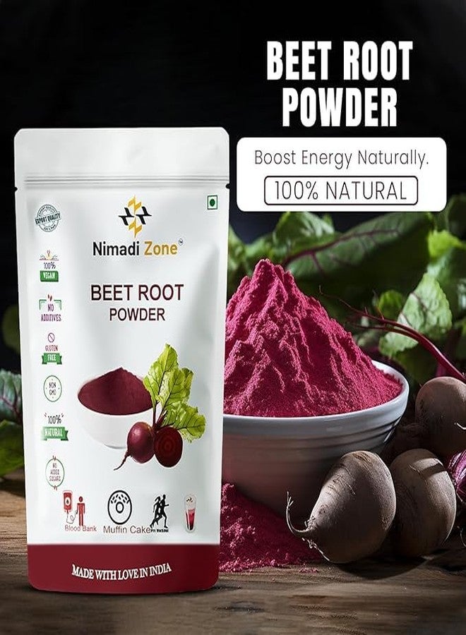 Nimadi Zone 100% Pure & Natural Beetroot Powder for Face & Hair Nourishes Skin Face Pack For Glowing Skin - 100gm - Image 2