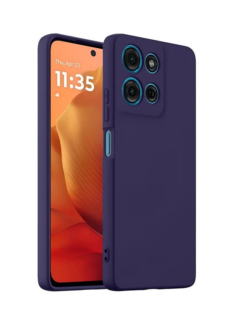 TIGER Motorola Moto G15 4G 2025 Premium Soft Liquid Silicone Case Cover – Eggplant Purple | Shockproof, Anti-Scratch, Slim Fit, Non-Slip Grip, Microfiber Lining, Stylish & Protective Phone Back Cover for Moto G15 - Image 1