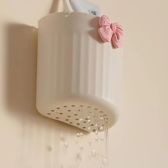 Copelle 2 Pcs Wall-Mounted Tooth Brush Holder Bathroom - Self-Adhesive Bathroom Organiser Without Drill for Toothbrushes, Toothpaste and Makeup Brushes - Plastic Brush Holder for Bathroom - Image 3
