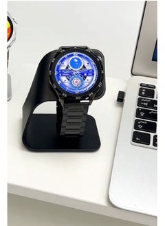 Haino Teko HainoTeko-4 GT4 Waterproof Smartwatch with Round Shape AMOLED Display AI Voice Assistance 3 Pair Straps and Wireless Charger Designed for Men Black  - Image 4