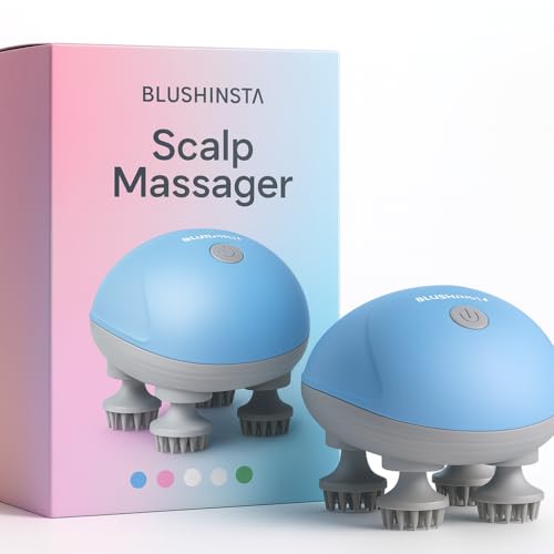 Blushinsta Revive Scalp Massager | 96 Silicon Kneading Points with Detachable Heads | Scalp, Body & Head Massager for Hair Growth (Multicolor) - Image 1