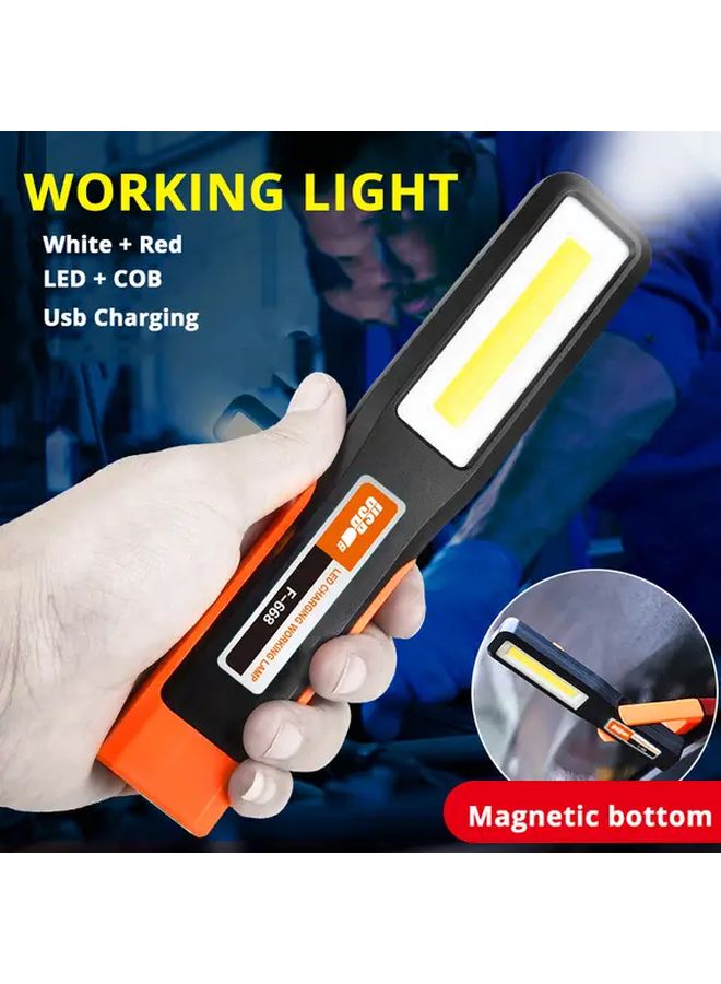 1pc Handheld LED COB Flashlight Rotatable Foldable USB Rechargeable Work Light With Hook Magnetic - Image 3