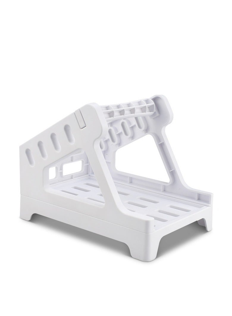 JINFANLI Universal Thermal Label Holder – 2 - in - 1 External Stand for 110mm Rolls, Compatible with Desktop Printers (White)  - Image 1