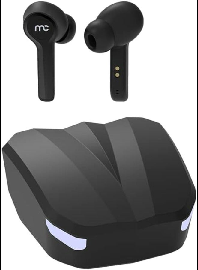 ماي كاندي سماعات اذن لاسلكية حقيقية للالعاب المحمولة تي دبليو اس 215، وضع زمن استجابة منخفض 65 مللي ثانية، تحكم ذكي باللمس، وقت تشغيل يصل الى 16 ساعة، تصميم خفيف، اسود - Image 1
