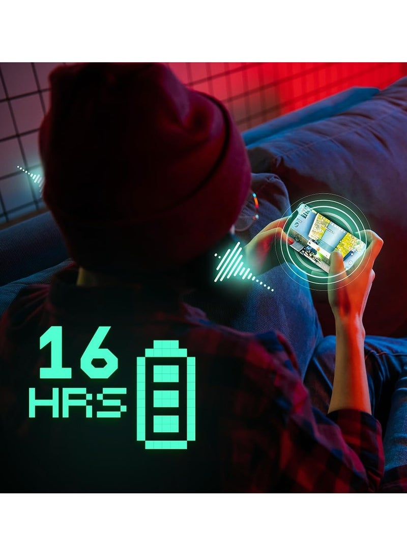 ماي كاندي سماعات اذن لاسلكية حقيقية للالعاب المحمولة تي دبليو اس 215، وضع زمن استجابة منخفض 65 مللي ثانية، تحكم ذكي باللمس، وقت تشغيل يصل الى 16 ساعة، تصميم خفيف، اسود - Image 4