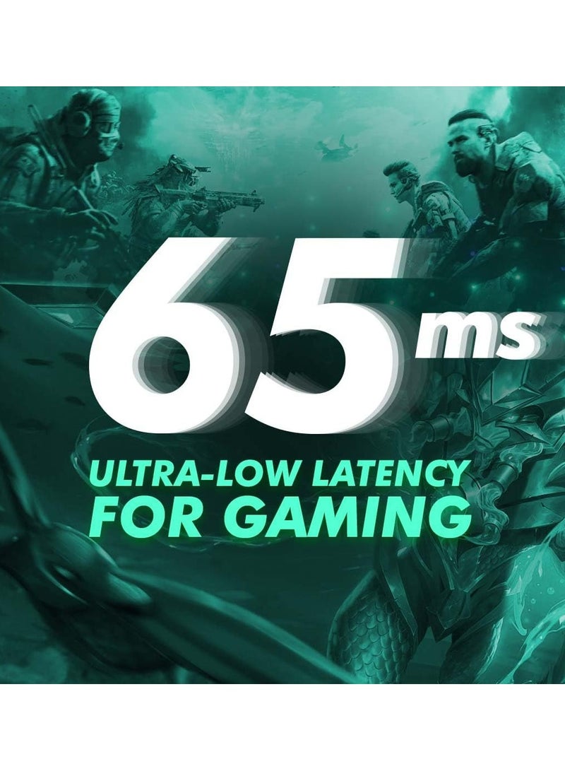 ماي كاندي سماعات اذن لاسلكية حقيقية للالعاب المحمولة تي دبليو اس 215، وضع زمن استجابة منخفض 65 مللي ثانية، تحكم ذكي باللمس، وقت تشغيل يصل الى 16 ساعة، تصميم خفيف، اسود - Image 2