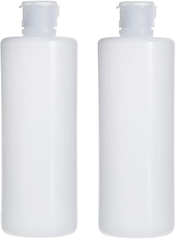 VASANA 2Pcs 136OZ Clear Plastic Bottles with Flip Caps Empty Travel Squeezable Containers Refillable Tube for Shampoo Body Wash Sauce Facial Cleansing Bubble Cream 400ML - Image 1