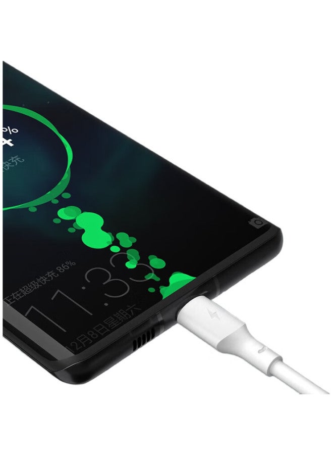 Newmine 3-In 100W Super Fast Charging Cable, Compatible With Apple, Huawei, Xiaomi, Car Use, White [Apple + Android + Type-C] - Image 2