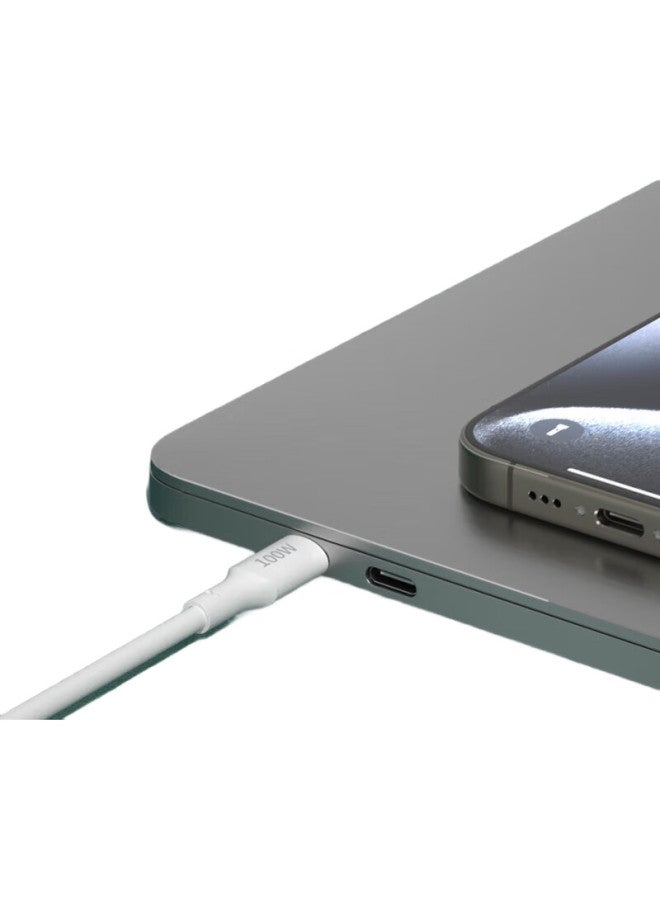 Newmine 3-In 100W Super Fast Charging Cable, Compatible With Apple, Huawei, Xiaomi, Car Use, White [Apple + Android + Type-C] - Image 1