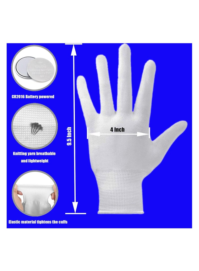 Meetion LED Finger Gloves,Finger Light Gloves,LED Gloves for Teen and Adult Gifts,The Toys for 13 and Up Year Old Boys Girls,Light Up Gloves Have 5Color/6Mode,in Halloween Chrismas Party(1 Pair/L) - Image 3