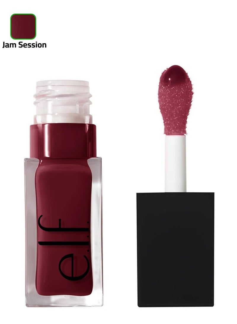 Glow Reviver Lip Oil, Nourishing, Tinted Lip Oil for a High Gloss Finish, Enriched with Jojoba Oil Jam Session