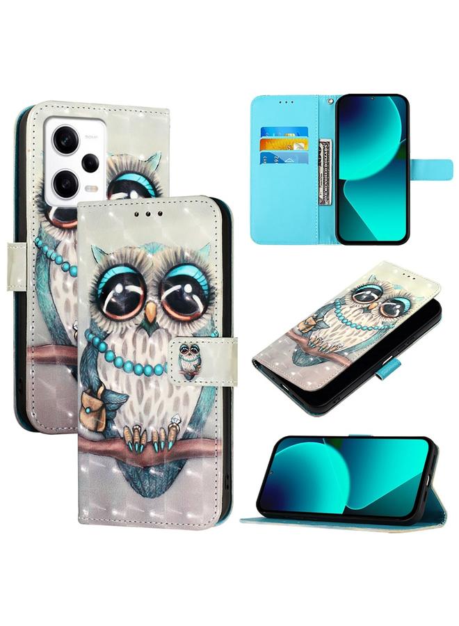 S-TOP Case For Redmi Note 12 Pro 5G Global 3D Painting Horizontal Flip Leather Phone Case - Image 1