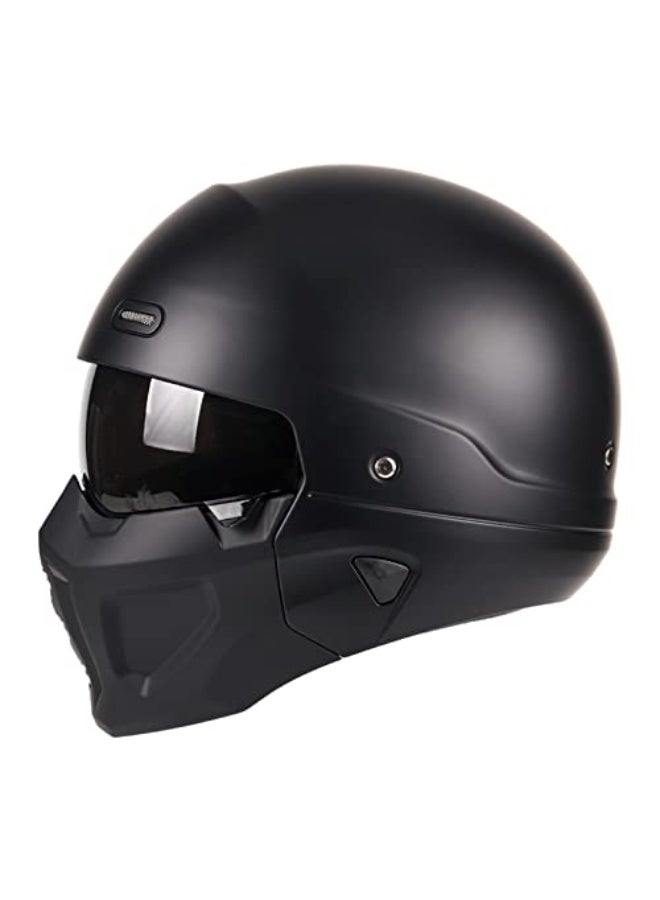 Unisex-Adult Motorcycle Modular Full Face Helmet - DOT Approved, Matte Black - Image 2