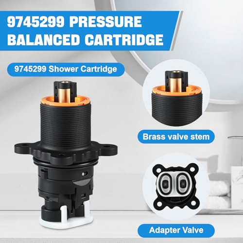 Edifla 9745299 Pressure Balanced Cartridge Compatible With Pfister 0X8JX8VB8JV8 Valves Shower Cartridge Replacement Part for Tub Shower Valves Metal Stem - Image 3