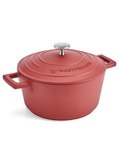 MASTERCLASS MasterClass Small Casserole Dish with Lid 2.5L/20 cm, Lightweight Cast Aluminium, Induction Hob and Oven Safe, Red  - Image 1