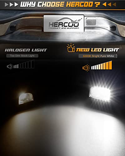 HERCOO LED License Plate Light Rear Lights Lamp Socket Wire Harness Compatible with Chevy Silverado 1500 2500 3500 Suburban Tahoe Cadillac Escalade EXT GMC Sierra 1500 2500 3500 Yukon XL - Image 3