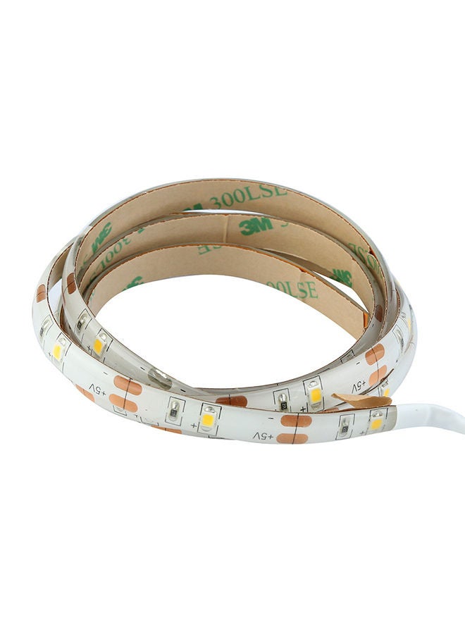 نيبمينينت شريط إضاءة Led لاسلكي ومزود بجهاز استشعار بيروكهربائي للحركة ويعمل بالبطارية أبيض 1متر - Image 4