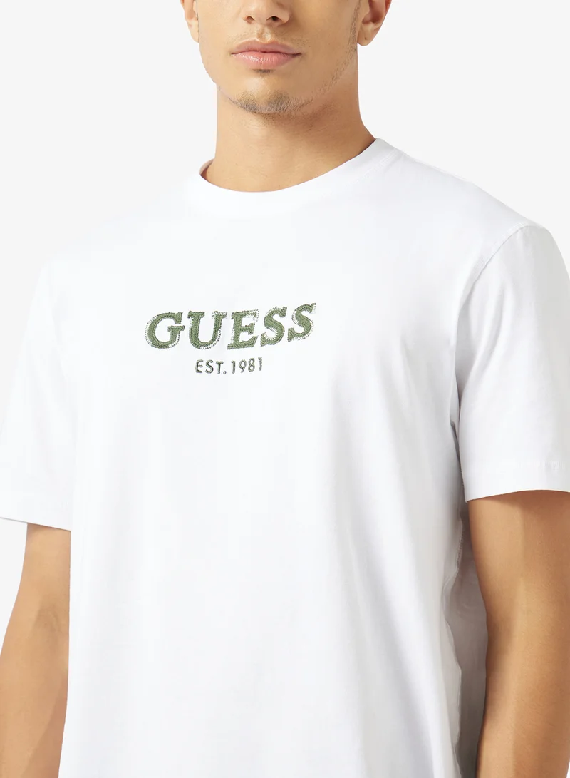 GUESS  Crew Neck Regular Fit T-Shirt for Men | Best Price UAE