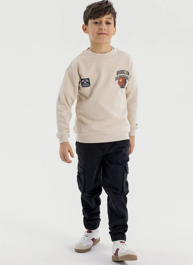 MINOTI Kids Boys  Oversized Graphic Crew Neck Sweatshirt