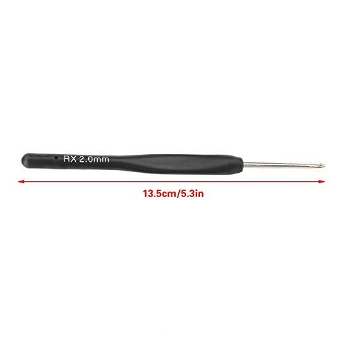 Hilitand 8Pcs Black Fine Soft Handle Crochet Hooks Set, 1mm 1.25mm 1.5mm 1.75mm 2mm 2.25mm 2.5mm 2.75mm Plastic Knitting Crochet Hooks Ergonomic - Image 2