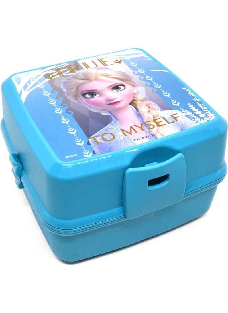 Disney FROZEN حافظة غداء مرخّصة مع 3 أقسام وشوكة وملعقة 