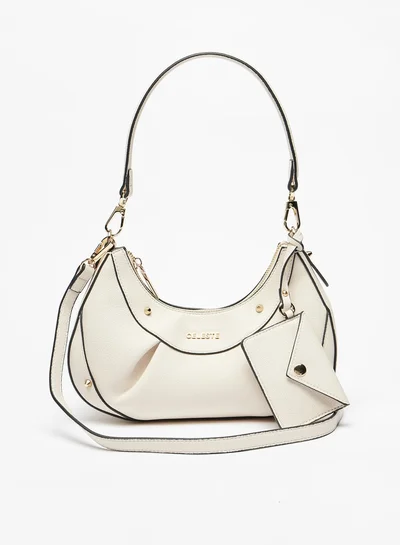 سيليست Women Solid Shoulder Bag with Zip Closure and Coin Purse