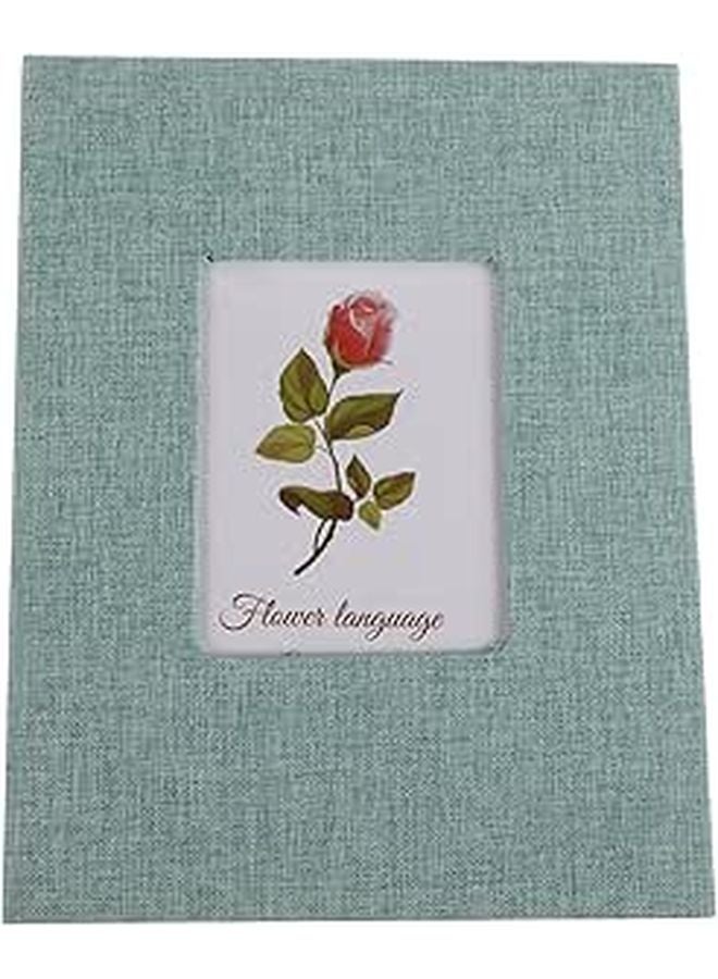 6 Inch 200 Pocket Slip In Photo Album Memory Book Green Cover White Pages Birthday DIY Keepsake - Image 1