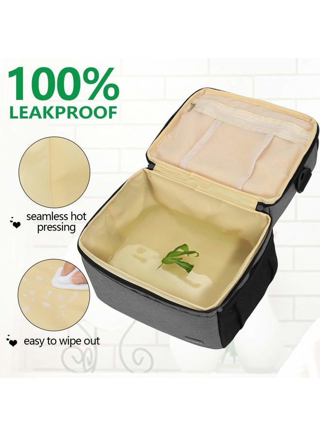 Teamoy Breast Pump Bag Tote with Cooler Compartment for Breast Pump, Cooler Bag, Breast Milk Bottles and More, Double Layer Pumping Bag for Working Moms(Bag Only) Tote Grey CATY10601 - Image 4