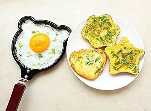 DASTAV Medium Non-Stick Breakfast Omelette Pan Pancake Egg Fryer Skillet Fry Frying Pan Moulds Cookware Without Lid (Design May Vary - 1 pcs) (Medium)  - Image 2
